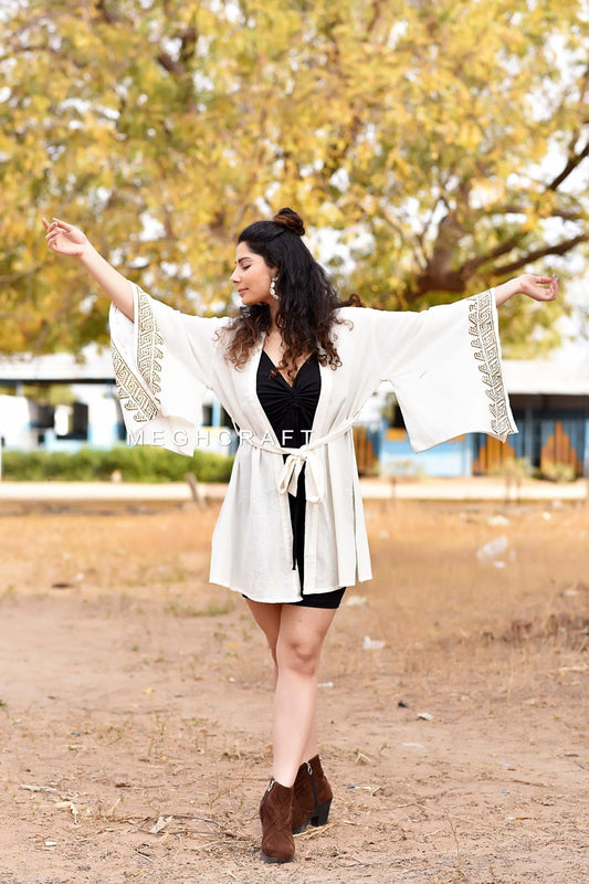 Boho Hippie Chanvre Coton kimono