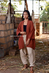 Hemp Cotton Trouser Kimono Set