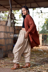 Hemp Cotton Trouser Kimono Set