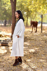 Hemp Frayed Cotton Poncho