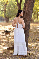 White Schiffli Cutwork Dress