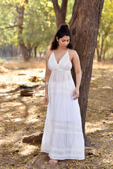 White Schiffli Cutwork Dress