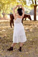 Vestido largo bohemio calado