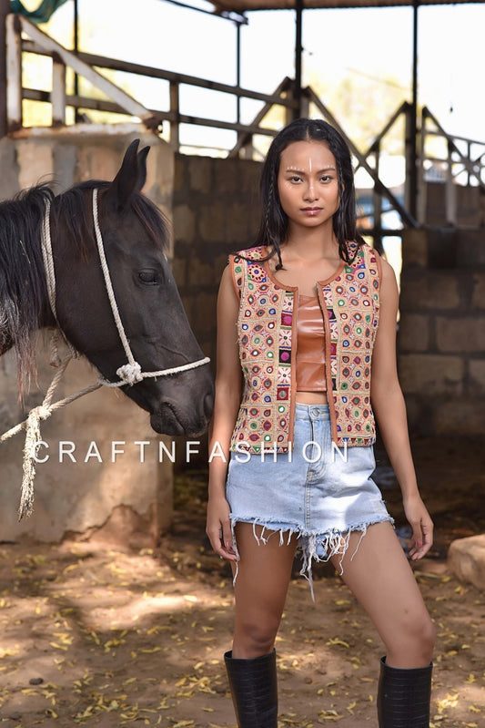 Chaqueta de trabajo vintage con espejo Kutch