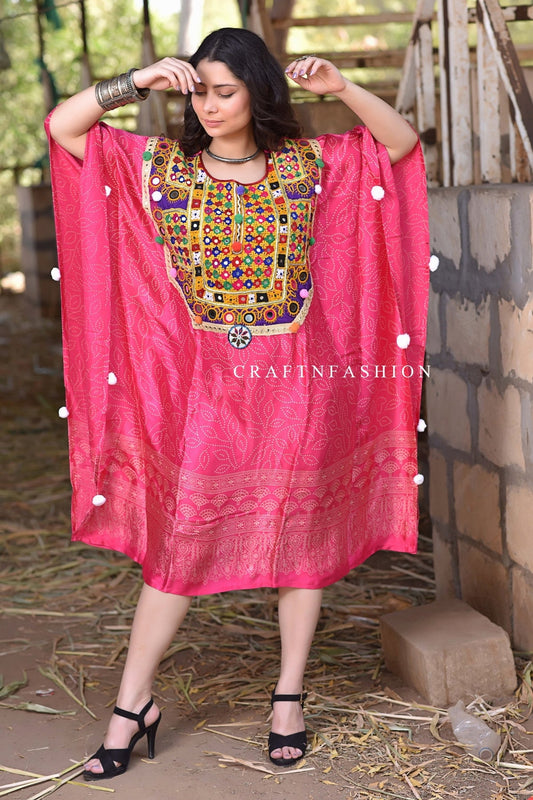 Traditional Silk Kaftan Dress