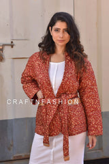 Chaqueta Acolchada De Seda Boho Fashion