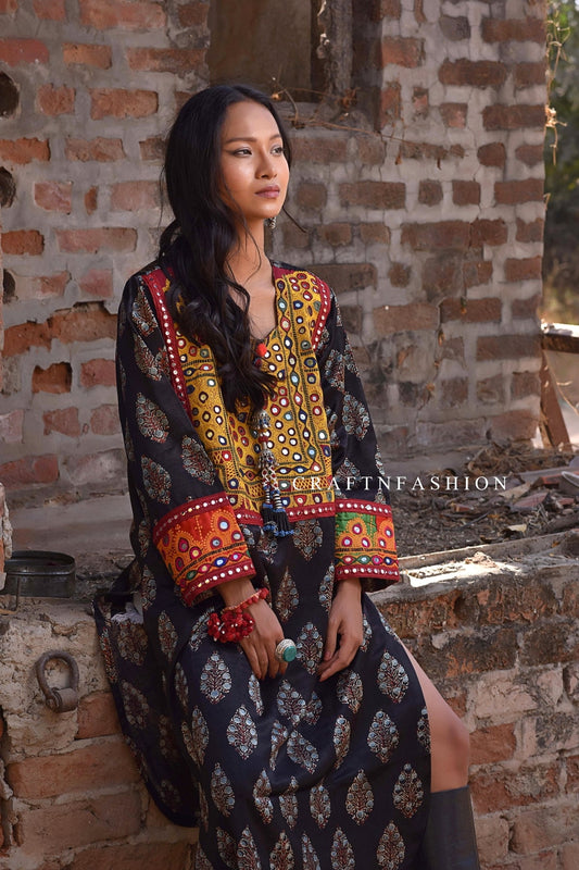 Kurta traditionnel indien Ajrakh