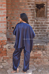 Ensemble caftan bohème en soie coordonné