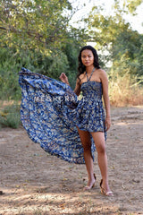 Ibiza Silk Smock Halter Dress