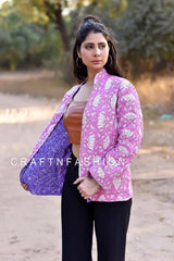 Silk Quilted Kimono Jacket