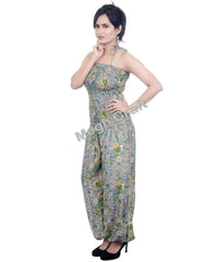 Designer Pant Style Smocked Jumpsuit