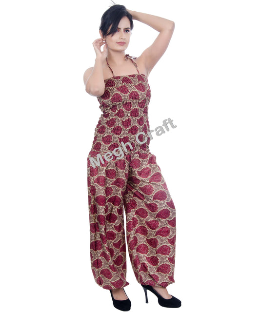 Vintage Recycle Halter Jumpsuit