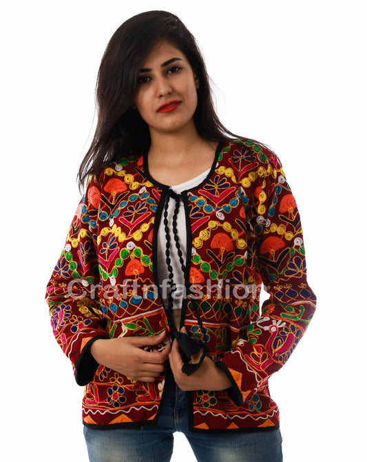 Chaqueta de cintura tradicional boho