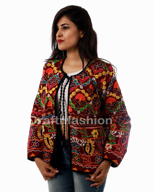 Chaqueta de cintura tradicional boho