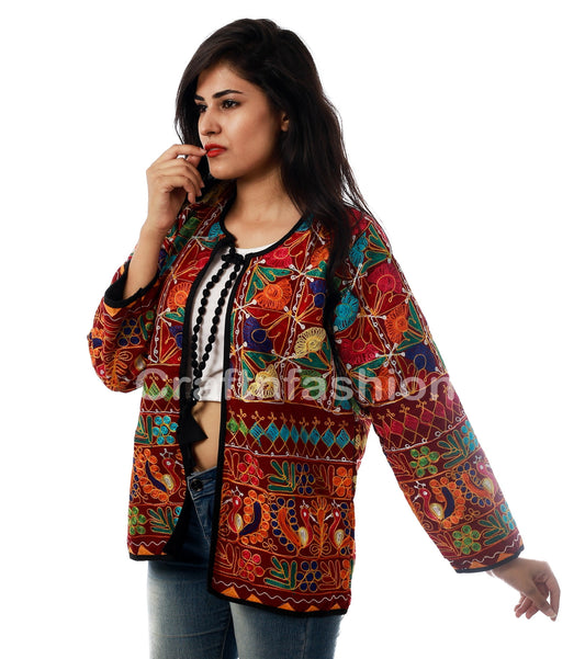 Abrigo chaqueta floral multicolor