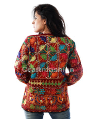 Abrigo chaqueta floral multicolor