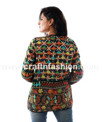 Chaqueta con bordado bohemio