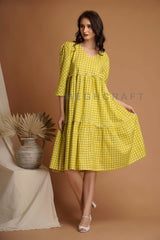 Gingham Cotton Dress