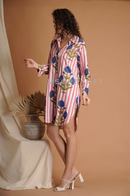 Cotton Free Size Shirt Dress