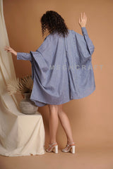 Chemise caftan en coton pour femme