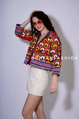 Chaqueta de moda hippie