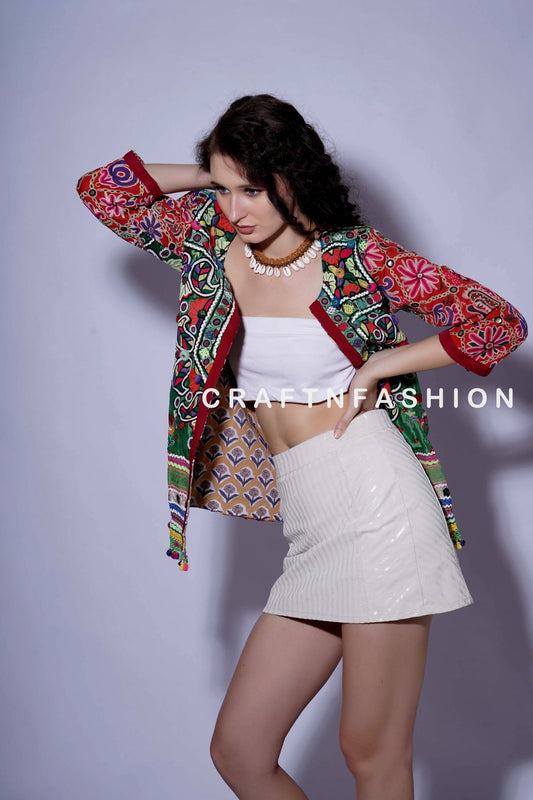 Chaqueta Bordada Boho Chic