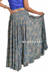 Embroidered Smocked Waist Palazzo