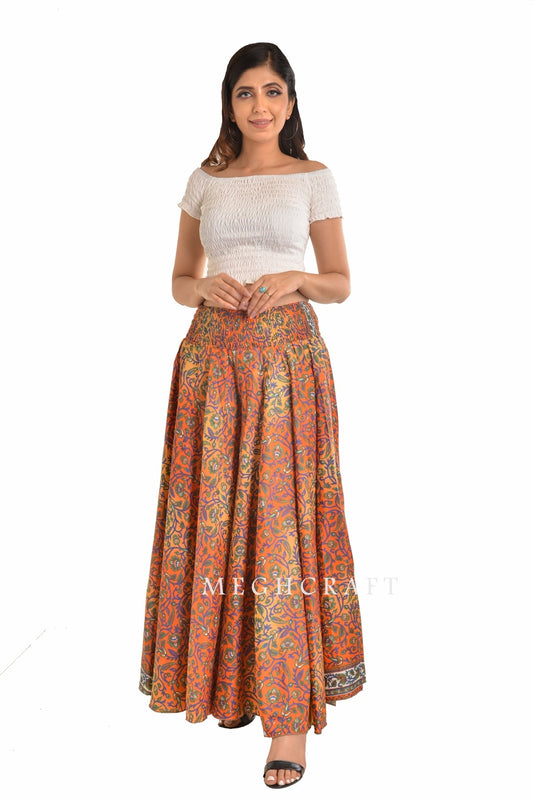 Wide Leg Silk Palazzo Pant