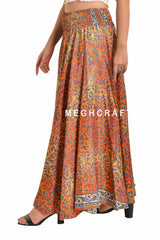 Wide Leg Silk Palazzo Pant