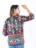 Chaqueta gujarati con bordado floral
