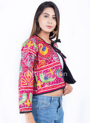 Chaqueta con bordado Zari Work