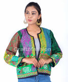 Cazadora bomber de lentejuelas verde