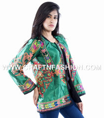 Chaqueta bohemia con bordado de lentejuelas