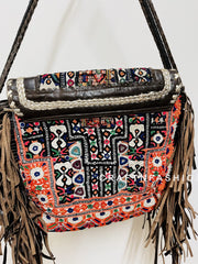 Boho Faux Leather Fringe Handbag