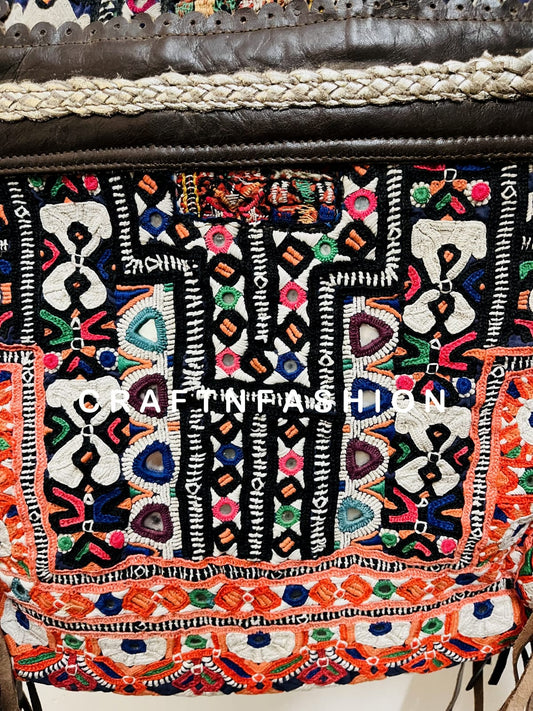 Sac à main à franges en faux cuir Boho