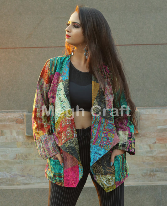 Kantha Handmade Reversible Shrug