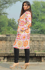 Boho Kantha Embroidered Long Jacket