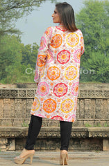 Boho Kantha Embroidered Long Jacket