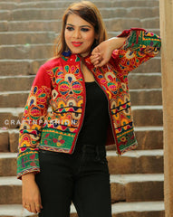 Kutch Embroidered Bomber Jacket