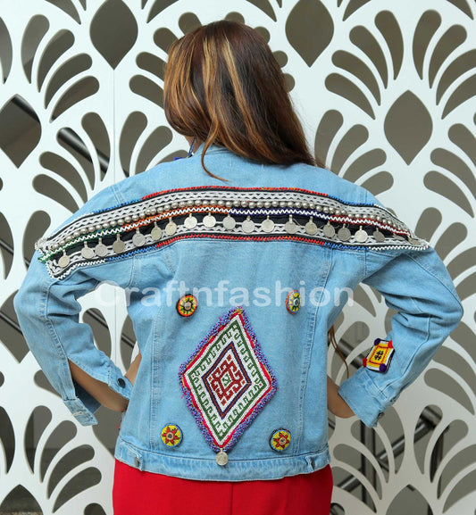 Women's Patch Work Denim Jacket