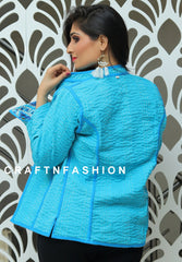 Blue Bohemian Kantha Jacket