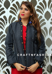 Chaqueta Reversible Kantha Corta