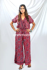 Women Silk  Overall Romper