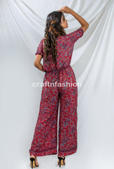 Women Silk  Overall Romper