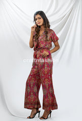 Summer Casual Silk Jumpsuit