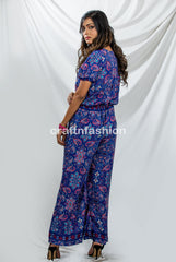 Boho Fashion Silk Pant Jumpsuit