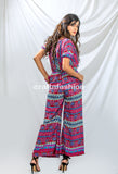 Bohemian Silk Wide Leg Jumpsuit