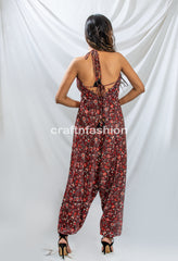 Silk Beach Wear Harem Jumpsuit