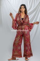 Summer Fashion Silk Pant Jumpsuit