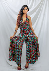 Wide Leg Plus Size Silk Jumpsuit